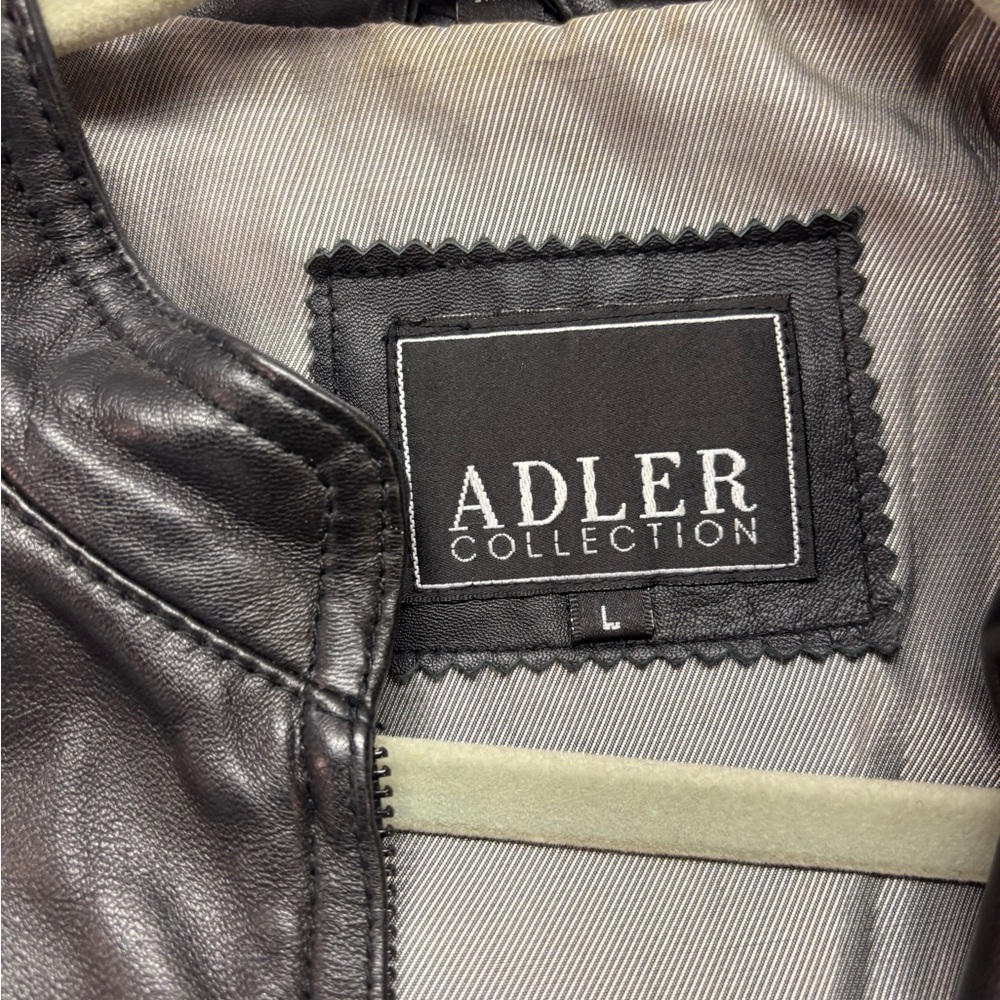 🌈Women's Long Black Real Leather Jacket - Picture 2 of 3